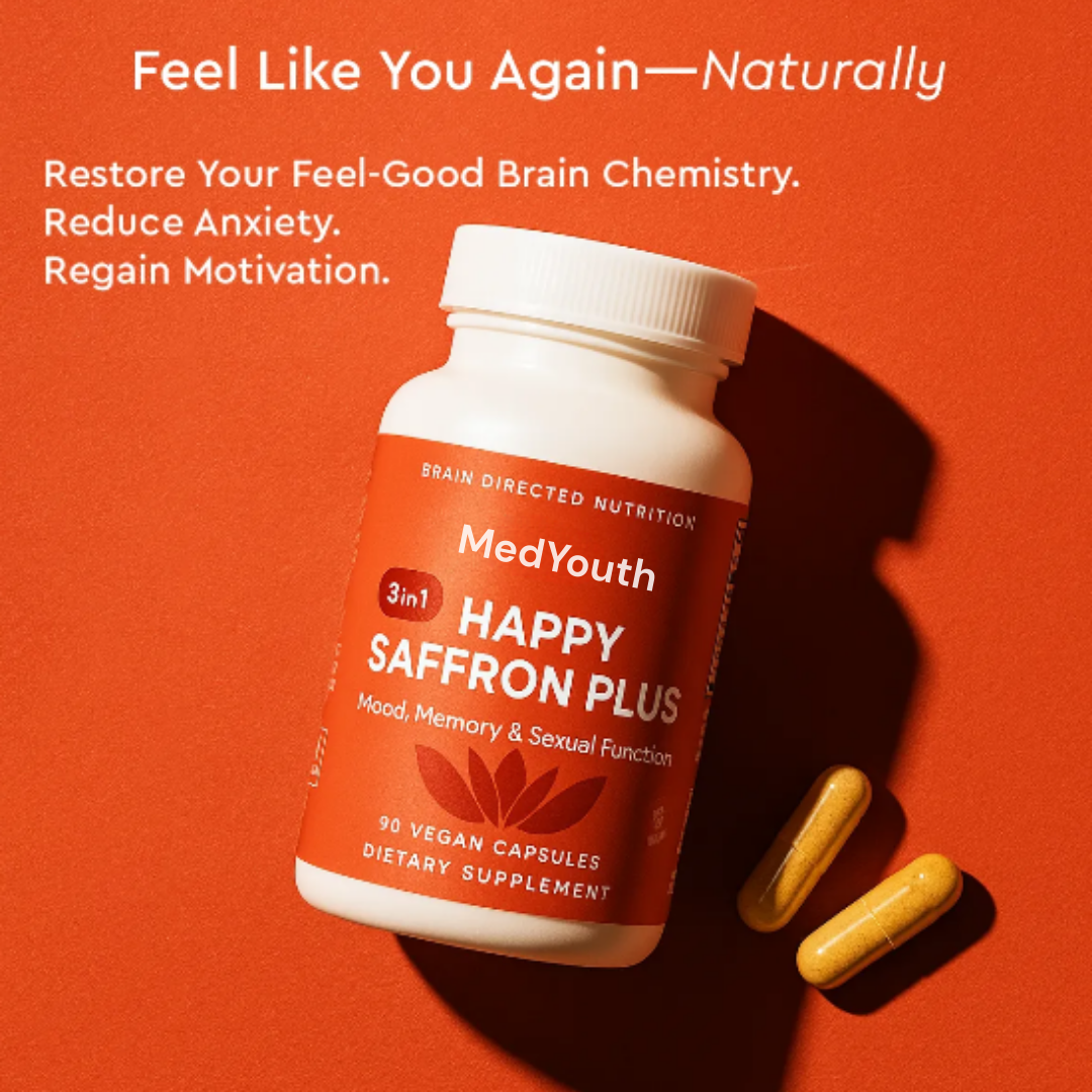 MedYouth | Saffron Advanced Mood Complex + FREE Omega-3 Bottle